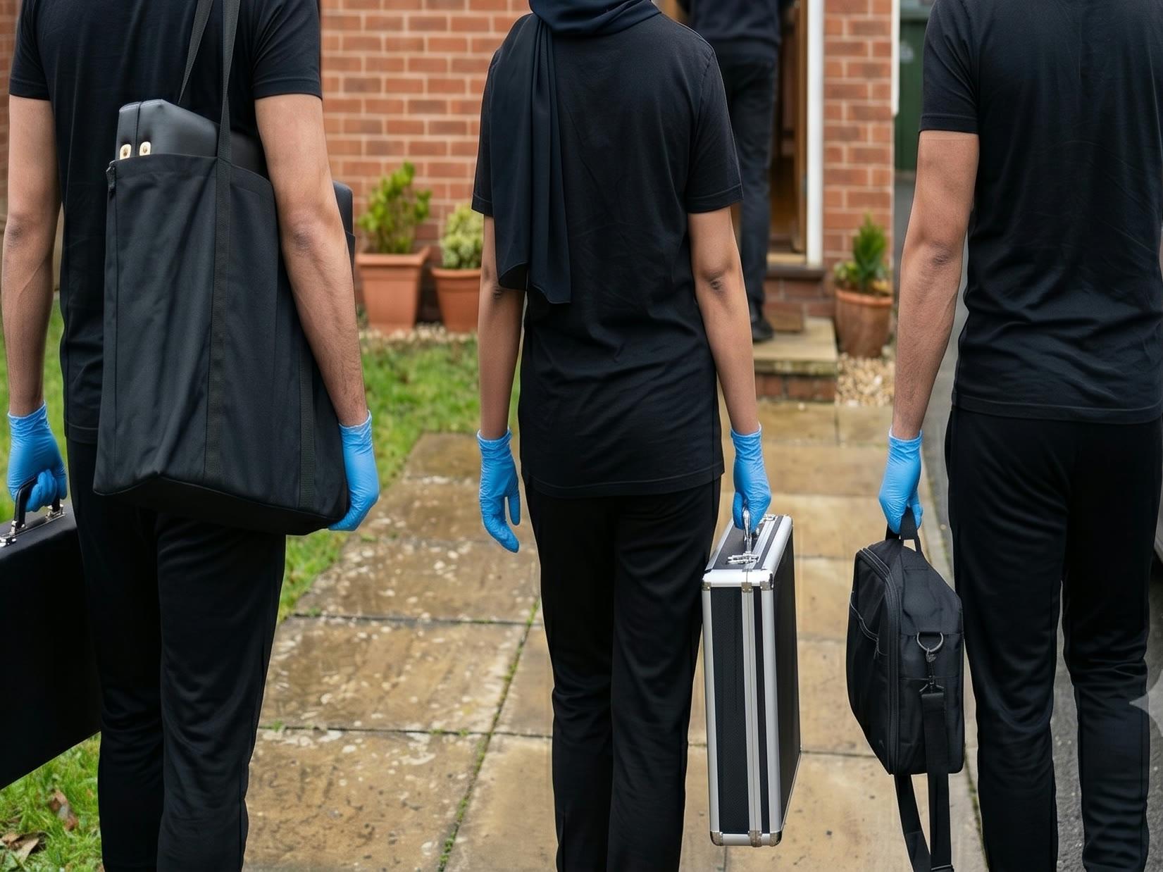 Rahma Therapy mobile therapy team arriving at a home in Luton with treatment kit
